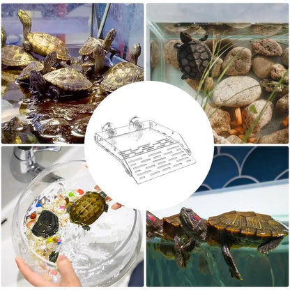 Turtle Basking Ramp, Acrylic Multipurpose Basking Dock, Aquarium Reptile Resting Terrace, Turtle Tank Accessories For Lizards, and Frogs