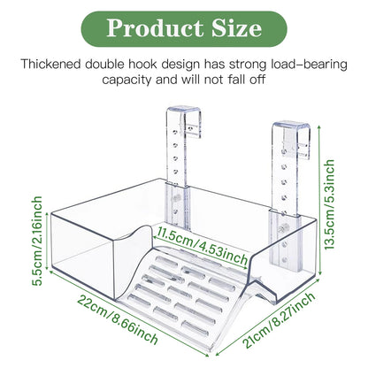 Floating Turtle Basking Platform, Transparent Perforated Climbing Platform with Wide Hook for Aquatic Turtles