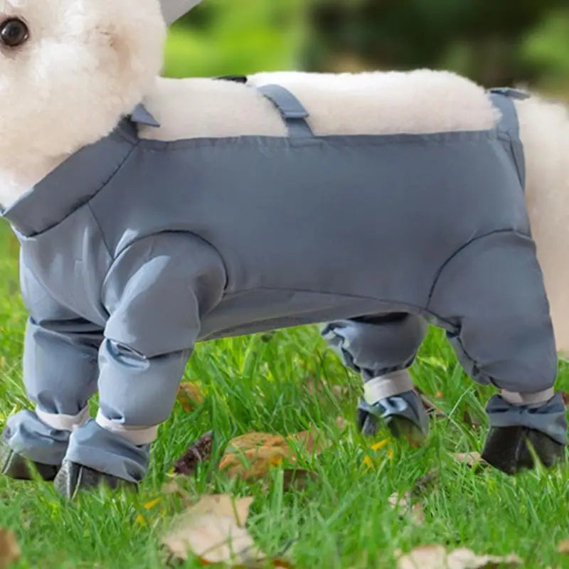 Adjustable Anti-Fall Dog Waterproof Boots With Suspenders