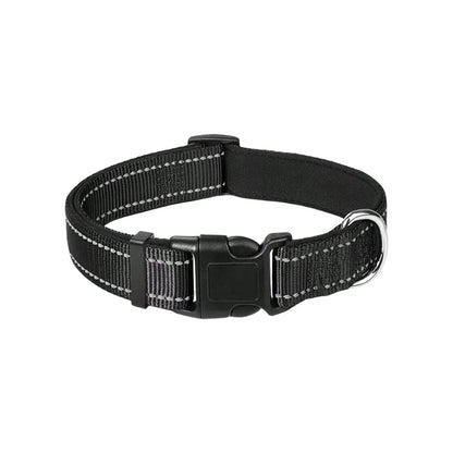 Reflective Dog Collar Soft Padded Breathable Safety Stripes Adjustable Cute Puppy Pet Necklace for Small Medium Large Dog