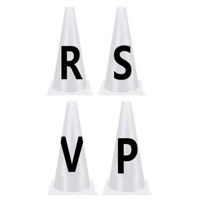 Horse Training Equipment , Portable White Dressage Letter Cone Set, Horse Training Equipment, Stackable Sports Training Cone