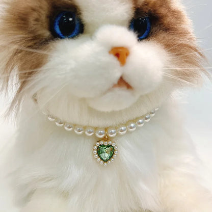 Adjustable Pet Pearl Necklace Accessories for Cats
