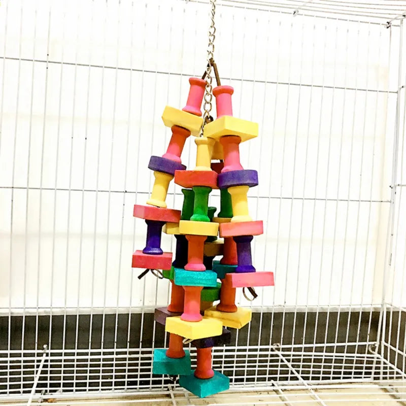 Bird Parrot Toy, Chewing Bite Cage, Hanging Accessories, Swing