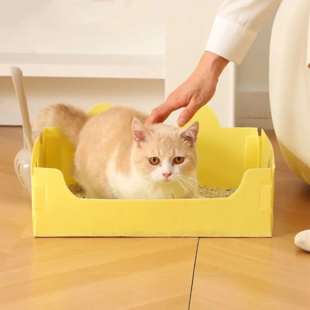 Foldable Disposable Cat Litter Box, Waterproof Cat Toilet, Outdoor Travel