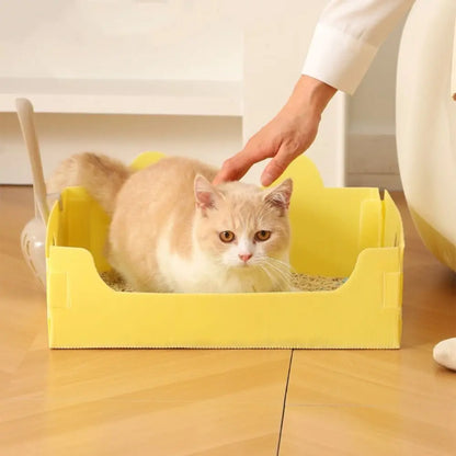 Foldable Disposable Cat Litter Box, Waterproof Cat Toilet, Outdoor Travel