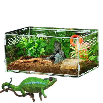 New Acrylic Terrarium, Spider Breeding Box, Reptile Feeding Box For Climbing Pet Terrarium Snake , Spider, Lizard, Scorpion, Centipede