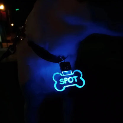 Night Walk Safety Light Dog Tag