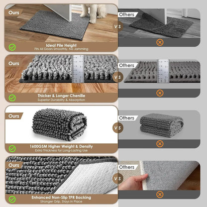 Super Absorbent Dog Door Mat for Muddy Paws