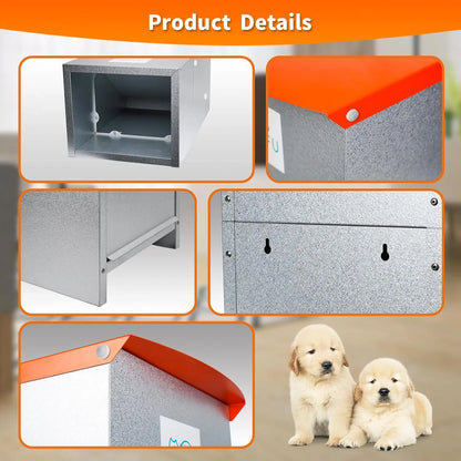 Automatic Gravity Pet Feeder for Dogs, 25lb Capacity, Indoor Outdoor Use, Rust-Resistant Metal
