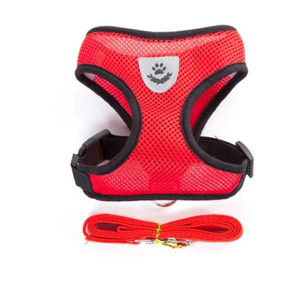 Cat and Dog Harness with Lead Leash, Adjustable Vest,  Polyester Mesh Breathable Harnesses, Reflective sti for Small Dogs and Cats