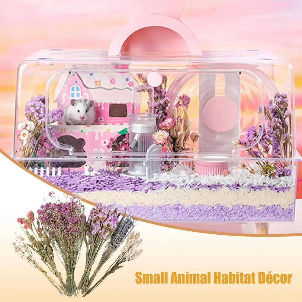 Nature Flower Herb Hamster Bedding, Decor Hamster Cage,  Supplies For Hamsters,  Gerbil,  Rabbits, or Other Small Pets