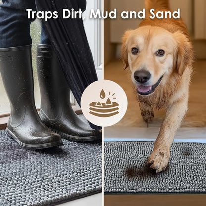 Super Absorbent Dog Door Mat for Muddy Paws