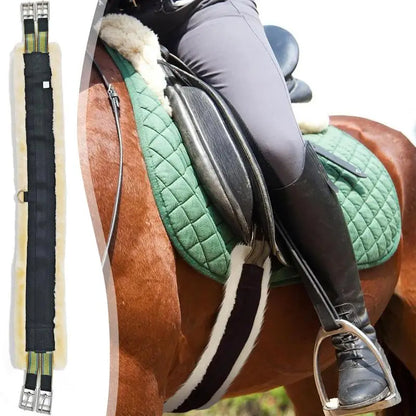 Horses Fleece Girth, Elastic, Stainless Steel, Heavy Duty Breathable Saddle