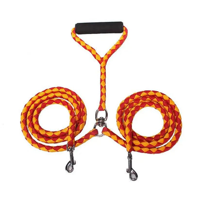 Pet Double Leash, 2 Way Couplers Dog Leash Rope Elastic Extended  Leash, Belt Outdoor Training for Two Double Dogs Leashes