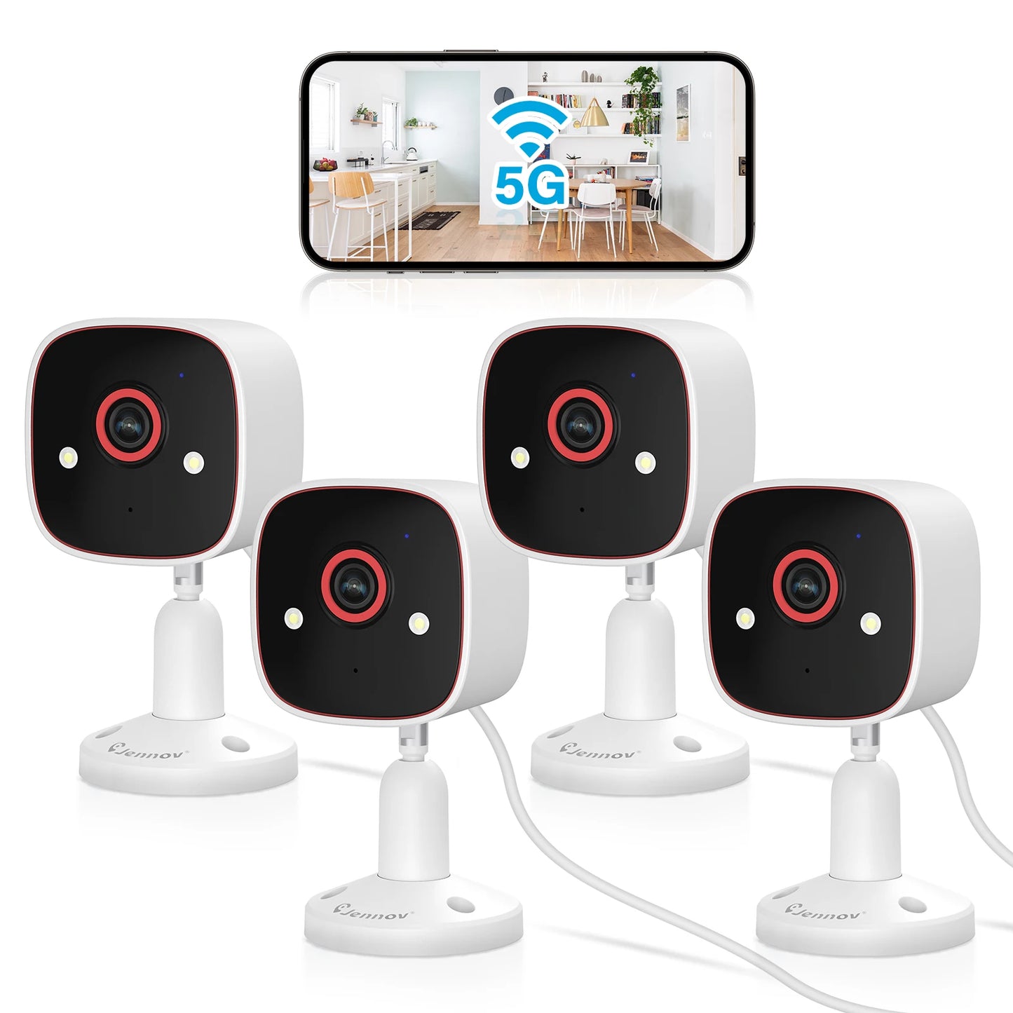 Outdoor/Indoor Security Cameras HD Wireless WiFi/Pet Dog and Cat Camera for Home Security