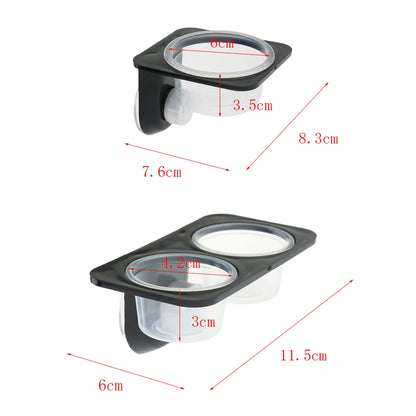 Reptiles & Amphibians, Lizard, Gecko, Suction Cup, Feed Bowls, Food Container with Bowl for Reptile Food and Water Feeding