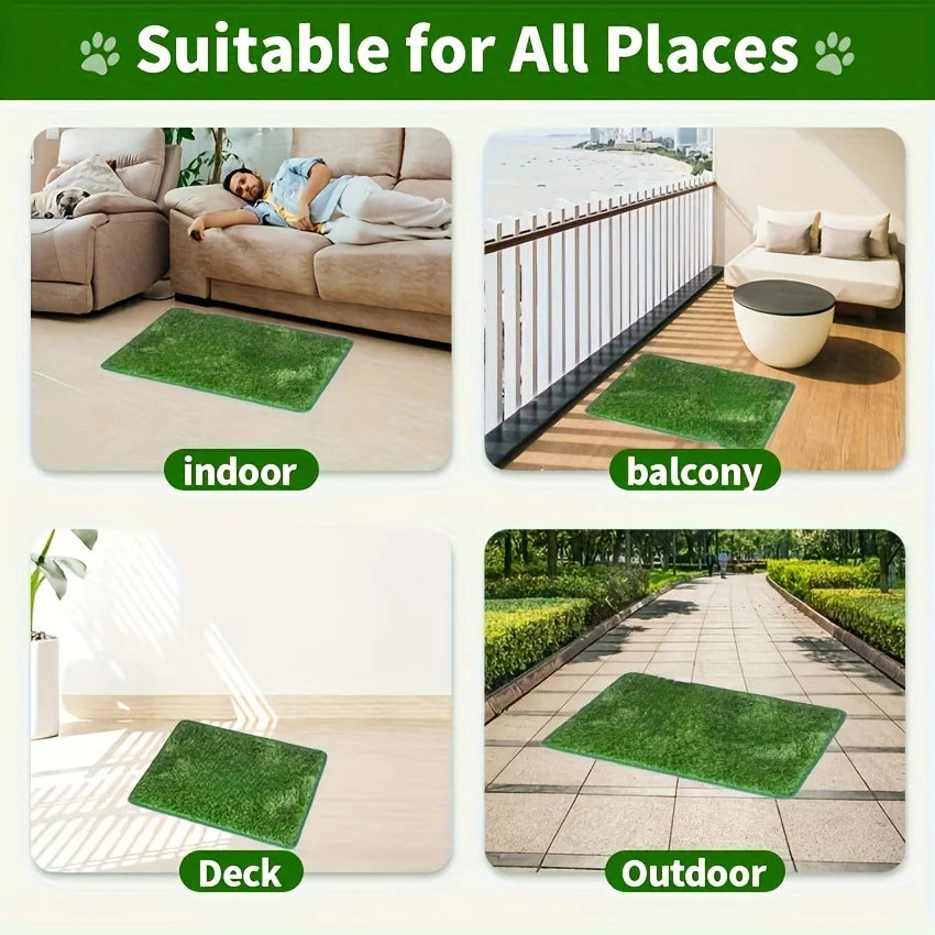 Simulation Lawn Dog Toilet, Training Mat Washable Pet Urine Mat, Dog Toilet Replacement, Pad Eco-Friendly Non-Slip