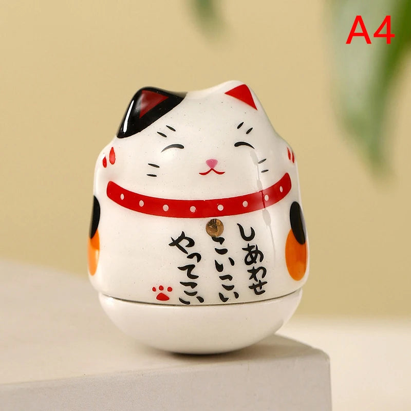 Japanese Ceramic Lucky Cat Tumbler
