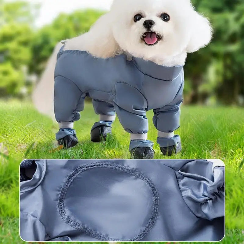 Adjustable Anti-Fall Dog Waterproof Boots With Suspenders