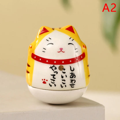 Japanese Ceramic Lucky Cat Tumbler