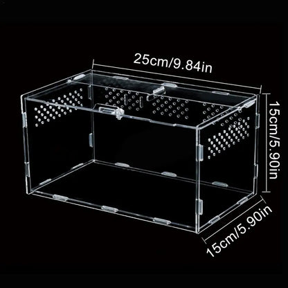 New Acrylic Terrarium, Spider Breeding Box, Reptile Feeding Box For Climbing Pet Terrarium Snake , Spider, Lizard, Scorpion, Centipede