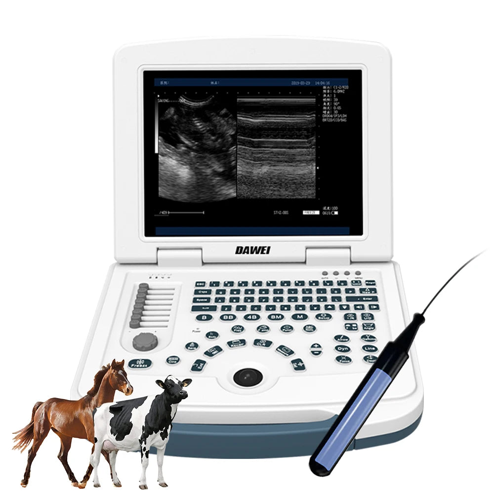 Portable Veterinary Ultrasound Scanner, Laptop Vet Pregnancy B-Ultra Machine, for Animal Farm Home Pet