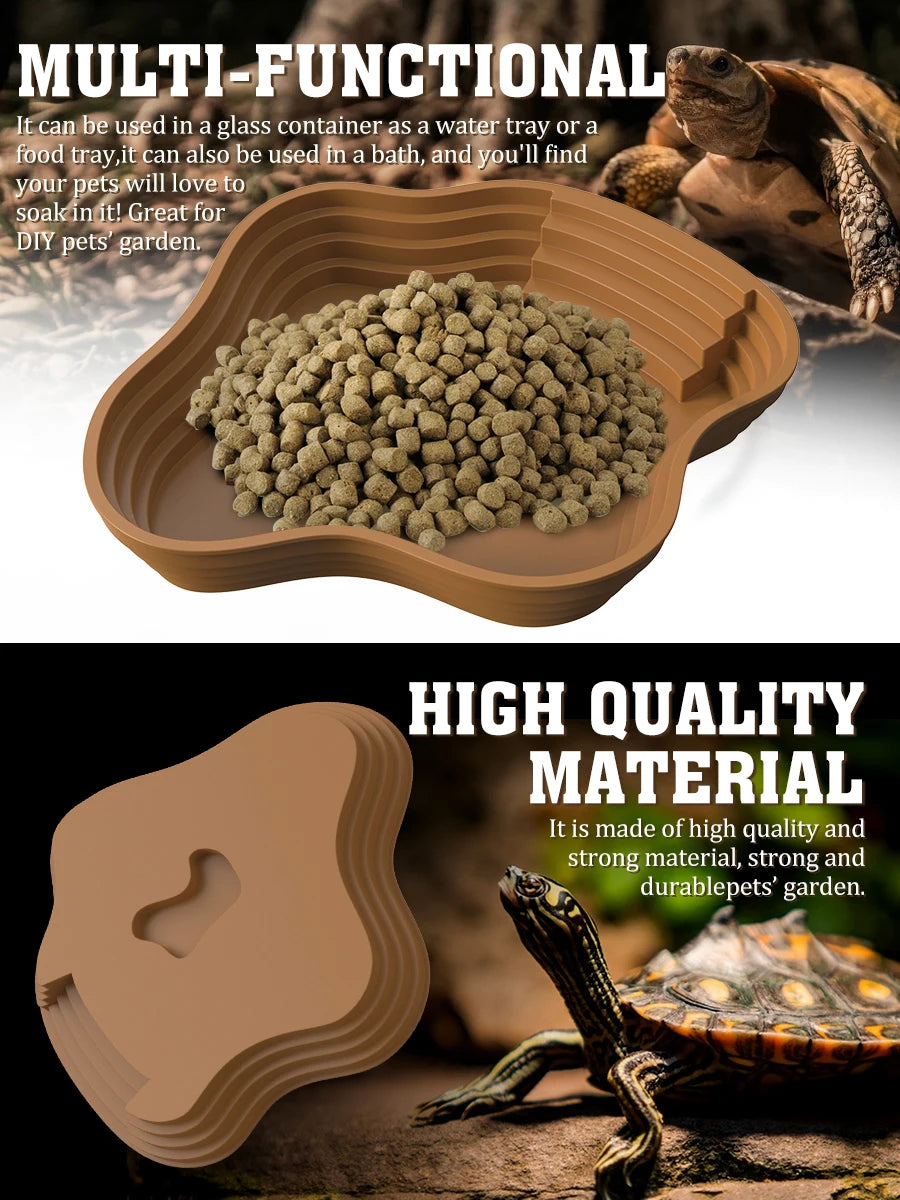 Turtle bathing basin, frog bathing basin, can also be used as food bowl and water basin, suitable for reptiles and amphibians