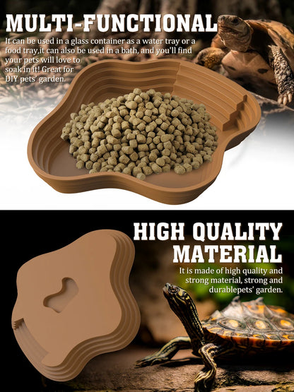 Turtle bathing basin, frog bathing basin, can also be used as food bowl and water basin, suitable for reptiles and amphibians
