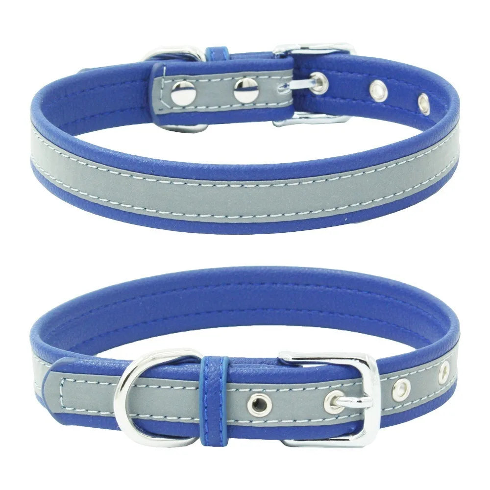 Custom Engraved Leather Dog Collar , Personalized with Name Phone Number, Adjustable Puppy for Medium Large Pet, Gift for Owner