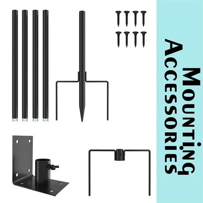 Heavy Duty Outdoor Bird Feeder Stand, Multifunctional Weather Station ,Mounting Kits For Lawn