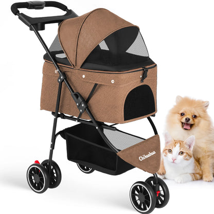 Pet Stroller For Puppy, Small Dogs & Cats