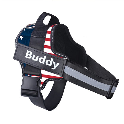 Personalized Dog Harness, NO PULL, Reflective, Breathable, Outdoor Walk Training Accessories