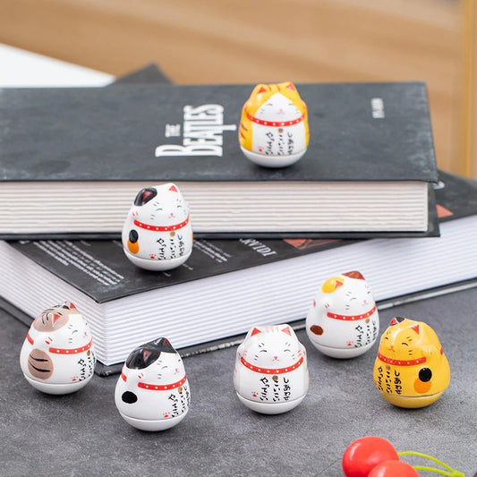Japanese Ceramic Lucky Cat Tumbler