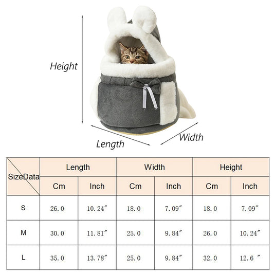 Outdoor Travel Chihuahua Carrier Backpack, Winter Warm Pet Carrying Bags for Small Dogs