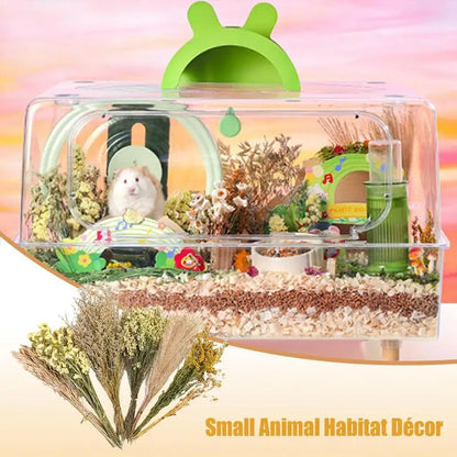 Nature Flower Herb Hamster Bedding, Decor Hamster Cage,  Supplies For Hamsters,  Gerbil,  Rabbits, or Other Small Pets