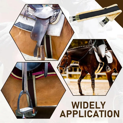 Horses Fleece Girth, Elastic, Stainless Steel, Heavy Duty Breathable Saddle
