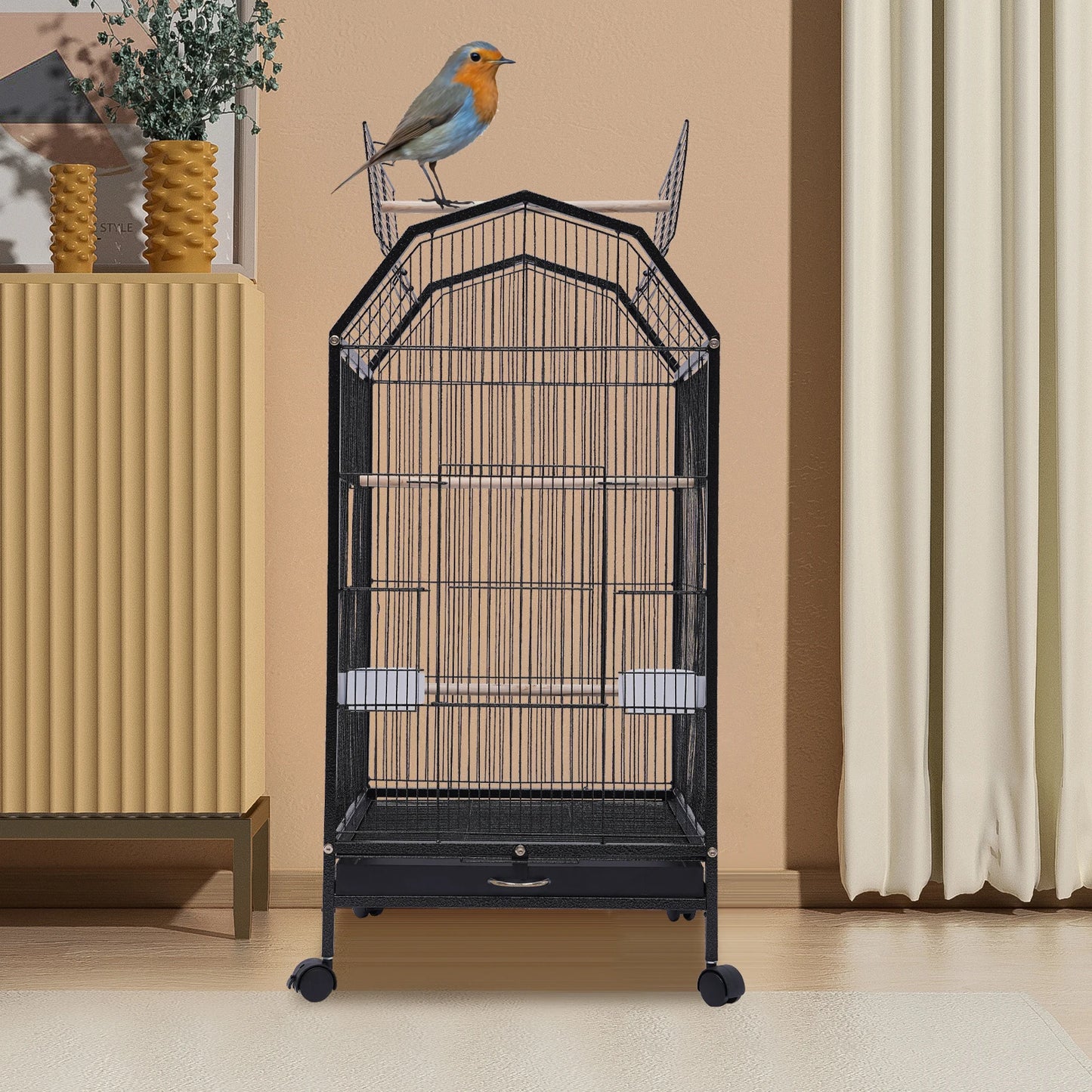 Large 39" Bird Cage  for Parakeets & Lovebirds