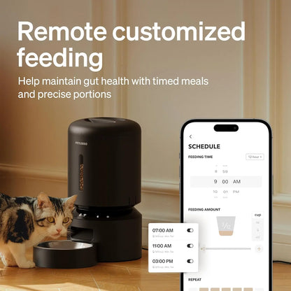 Smart Automatic Pet Feeder with App Control, Voice Assistant Compatibility, and Backup Power for Cats and Dogs