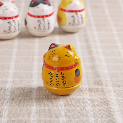 Japanese Ceramic Lucky Cat Tumbler