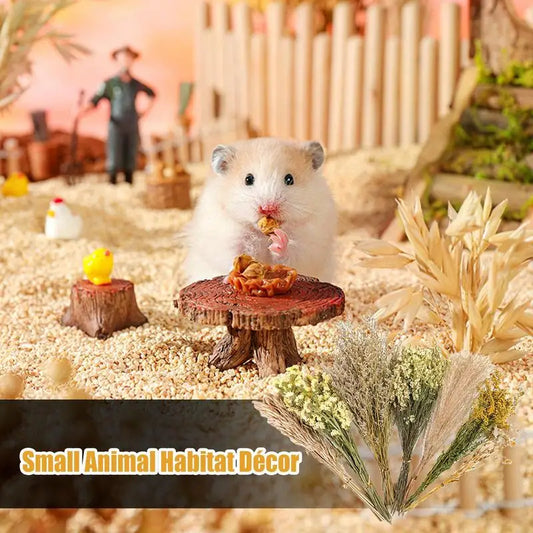 Nature Flower Herb Hamster Bedding, Decor Hamster Cage,  Supplies For Hamsters,  Gerbil,  Rabbits, or Other Small Pets