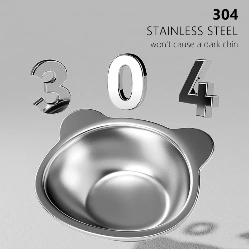 Stainless Steel Raised Cat Bowl with 15° Elevated Shatterproof for Cats and Puppies