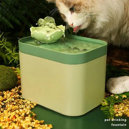 Cat Water Fountain Ceramic Pet Drinking Dispenser, Ultra Quiet Water Feeding Supplies for Cats and Dogs, Silent Pet Dispenser