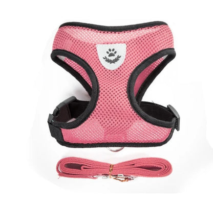 Cat and Dog Harness with Lead Leash, Adjustable Vest,  Polyester Mesh Breathable Harnesses, Reflective sti for Small Dogs and Cats
