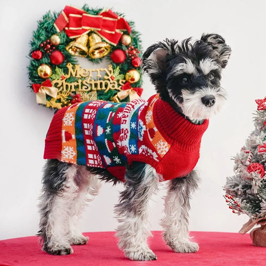 Puppy Christmas Sweaters for Small Dogs and Cats