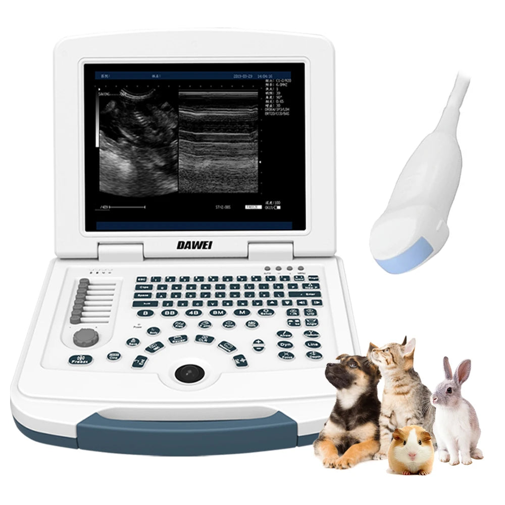 Portable Veterinary Ultrasound Scanner, Laptop Vet Pregnancy B-Ultra Machine, for Animal Farm Home Pet