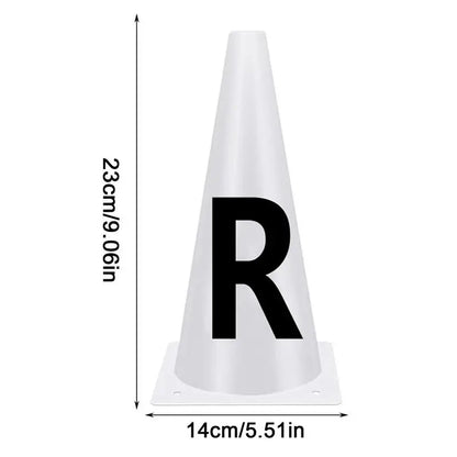 Horse Training Equipment , Portable White Dressage Letter Cone Set, Horse Training Equipment, Stackable Sports Training Cone