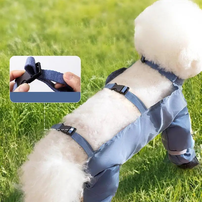 Adjustable Anti-Fall Dog Waterproof Boots With Suspenders