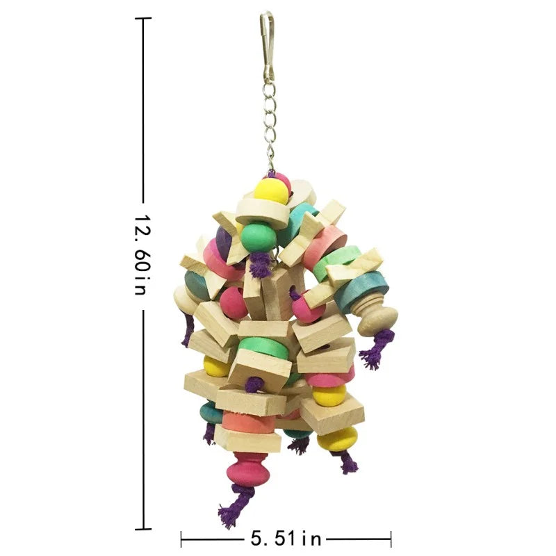 Bird Parrot Toy, Chewing Bite Cage, Hanging Accessories, Swing