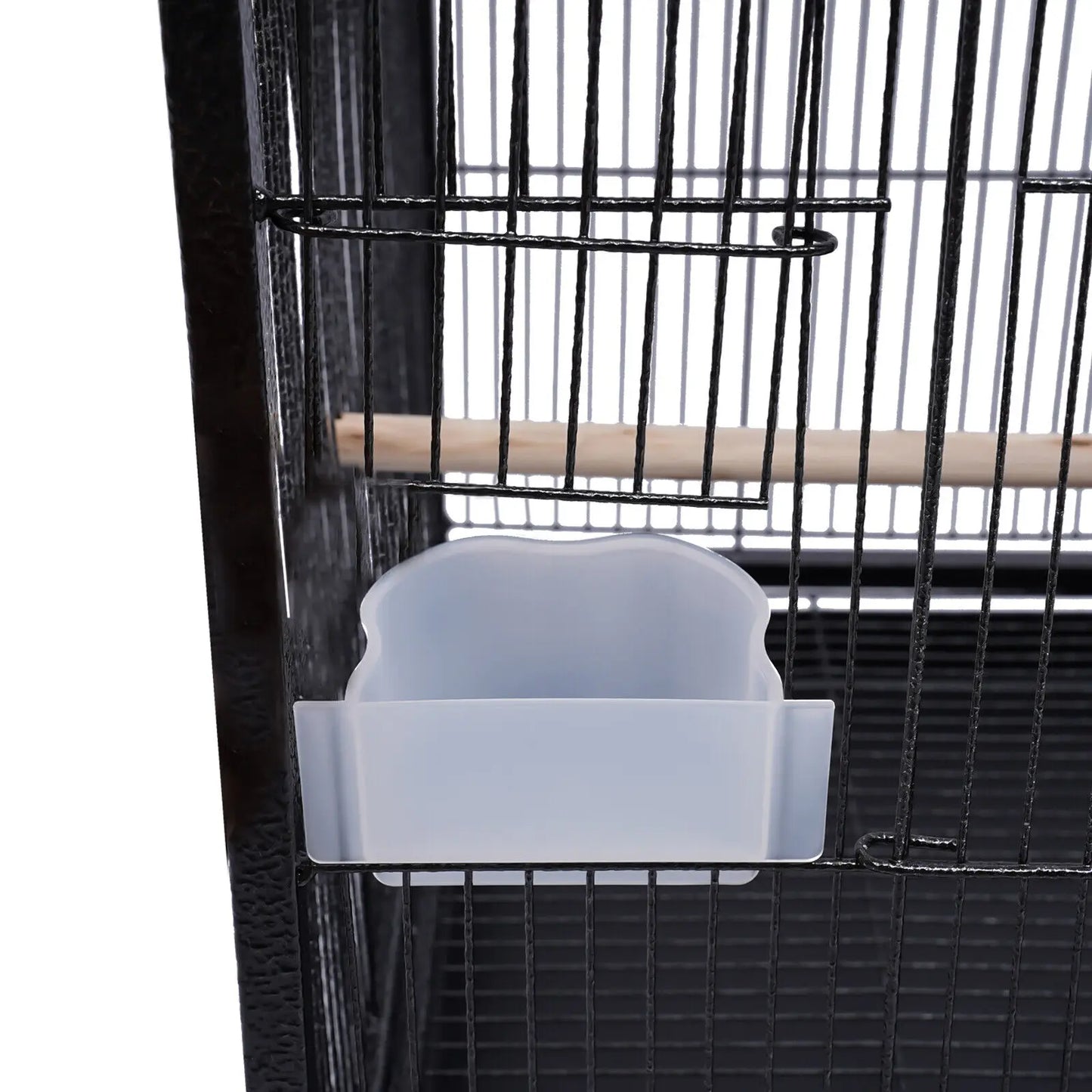 40-Inch Bird Cage with Open-Top and Rolling Stand,