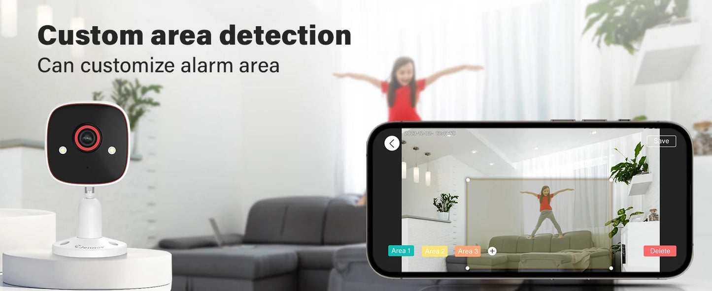 Outdoor/Indoor Security Cameras HD Wireless WiFi/Pet Dog and Cat Camera for Home Security
